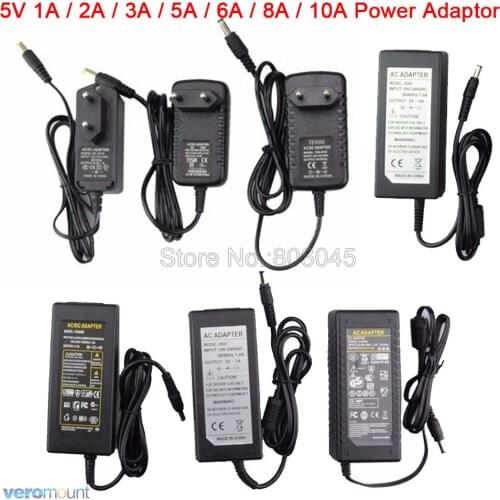 5V LED Power Supply 2A/3A/6A/8A/10A Switching Power Adapter AC110V 220V to 5V Converter for WS2812B SK6812 WS2801 LED Stripe