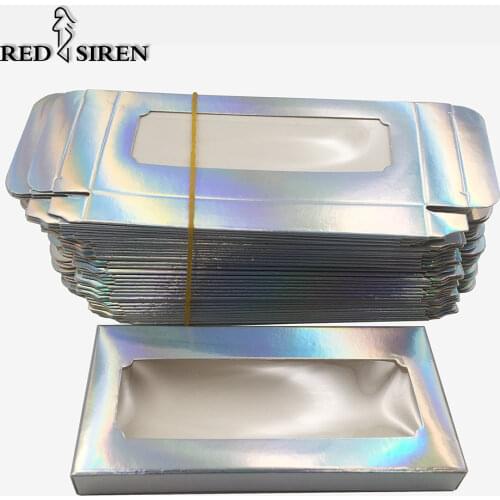 RED SIREN 20/30/50 pcs Eyelash Packaging Box Wholesale Lashes Boxes Empty Eyelash Package Boxes Case 25mm Lashes Rectangle Box