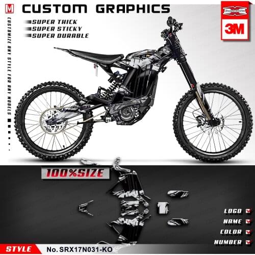 KUNGFU GRAPHICS Personalised Sticker Kit Vinyl Wraps for Sur-Ron Light Bee X/S Electric Bike, Customizable