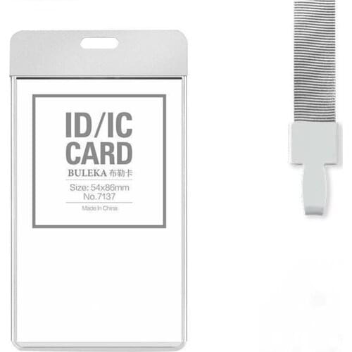 Metal Name Tag Sleeve Case Aluminum Alloy Hanging Rope Bus Chest Card Porta Bedge