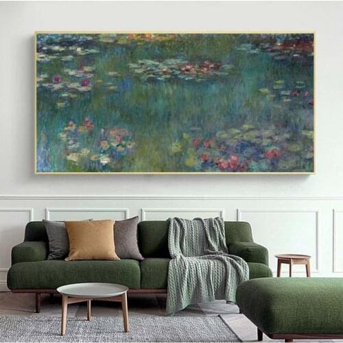 Monet Water Lilies Canvas Art Paintings Reproductions Impressionist Flower Wall Posters And Prints Picture For Living Room Decor