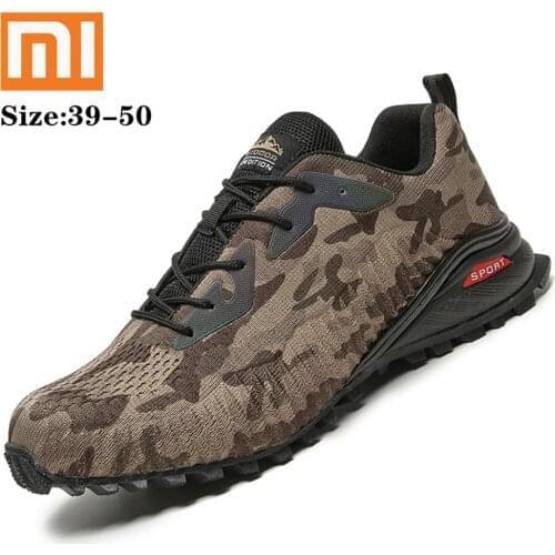 Xiaomi Outdoor Men Hiking Shoes Waterproof Tactical Combat Army Boots Desert Training Sneakers Trekking Shoes Plus Size 39-50