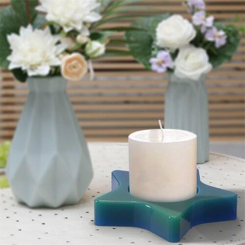 New DIY Silicone Resin Mould Craft Jewelry Crystal Mold Box With Plastic Making Tool Star Mold Candle Stand Ashtray Gift