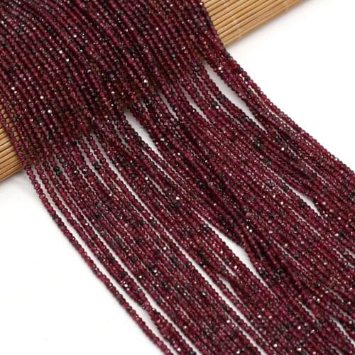 New Beads Natural Semi-Precious Stone Section Beaded Unisex Charm Garnet Beads for Jewelry Making Beadwork DIY Bracelet 3x2mm