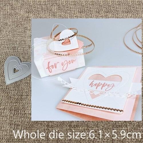 New Design Craft Metal stencil mold Cutting Dies heart decoration scrapbook die cuts Album Paper Card Craft Embossing