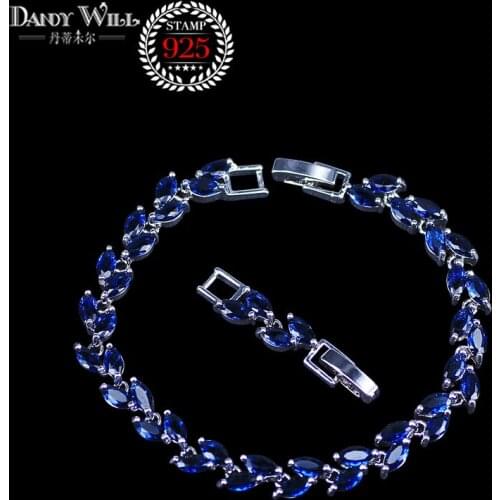 New Trendy 2018 Cubic Zirconia Jewelry Silver Color Leaf Charm CZ Crystal Female Bracelets Bangles For Women