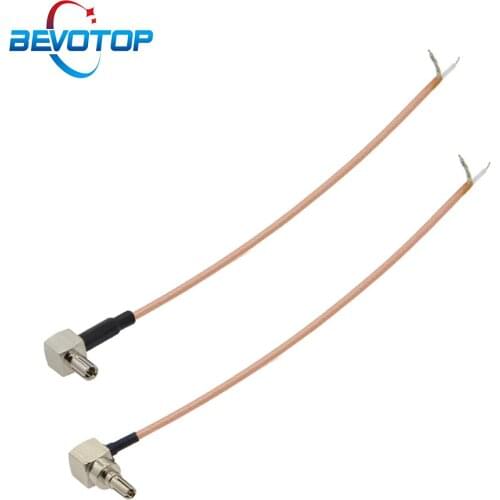 Single End CRC9 / TS9 Male Right Angle Plug to PCB Solder Pigtail TS9 CRC9 Open End Cable RG178 / RG316 /RG174 15CM 30CM 50CM 1M