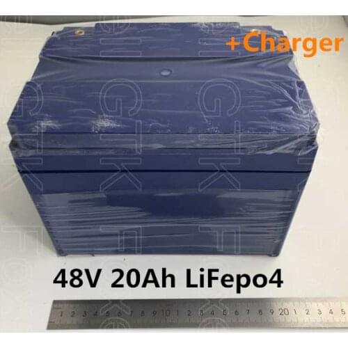 Rechargeable 16S 32700 48v 20ah lifepo4 li ion battery pack for electric motorcycle 250W 300W electric bike Scooter+charger