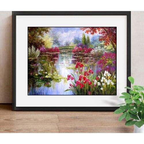Full Square Diamond Painting Landscape 5D DIY Diamond Mosaic Flowers Picture Of Rhinestone Embroidery Decor Home