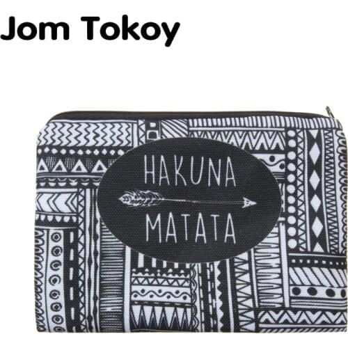 Hakuna matata Portable Type Make up Bags Cosmetic Case Maleta de Maquiagem Bags Storage Travel Makeup Bag Brand Pencil case