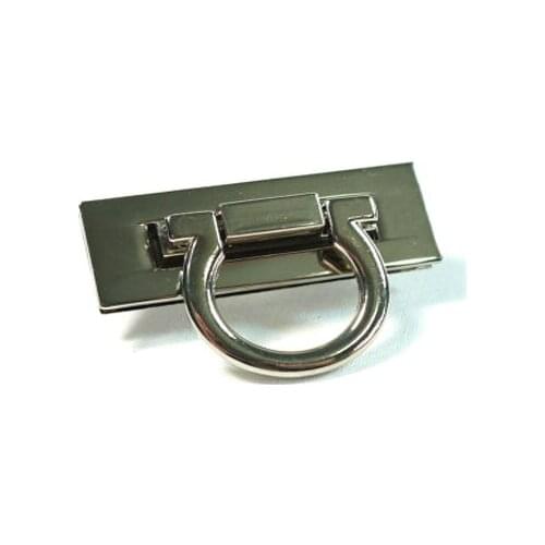 20 X Silver Flip Twist Handbag Purse Lock Trio Fastening 45 x 35mm 1 3/4 x 1 1/4