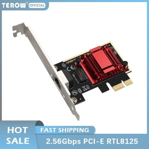 TEROW 2.56Gbps Gigabit Network Card Ethernet Network Card RJ45 PCI-E Network Adapter Support Ros Gaming PXE Diskless NetworkCard