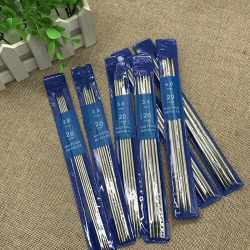35Pcs/set 20cm Straight Knitting Needles Stainless Steel Crochet Hooks for DIY Weave Knitting Tools Sewing Accessories