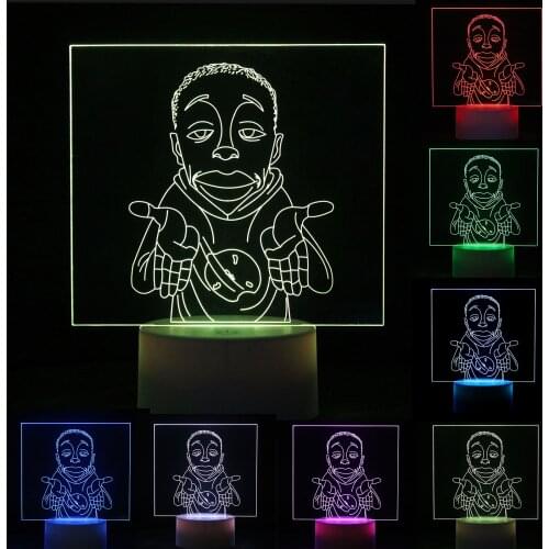 3D LED Illusion Lamp Light, Khabane Lame Night Light Lamp 16 Colors Change with Remote,Valentines Day Present/Birthday/Party