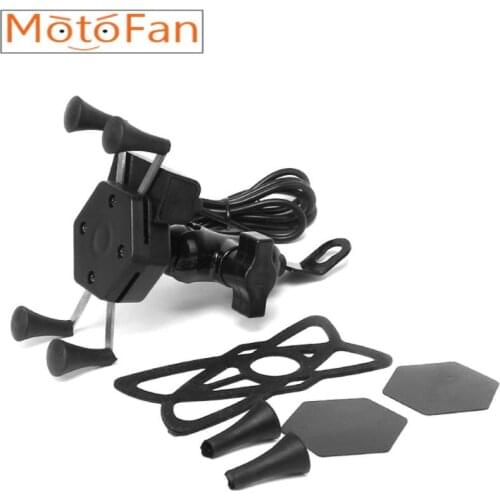 Bike Grip Motorcycle Car Mount Cellphone Holder USB Charger For Mobile Phone Drop Ship