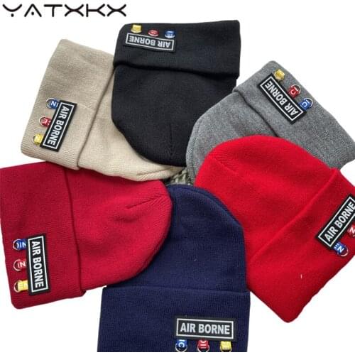 [YaTxKx] Knit Cap Hat Skullies Warm Winter Unisex Ski Hip Hop Bonnet Caps For Women Outdoor Sport Hat Beanie Gorros