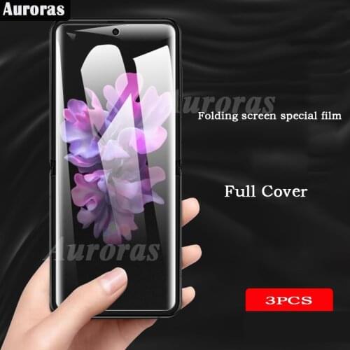 Auroras For Samsung Z Flip 3 Screen Protector Transparent Soft Hydrogel Film For Samsung Galaxy Z Flip 3 Full Cover Film