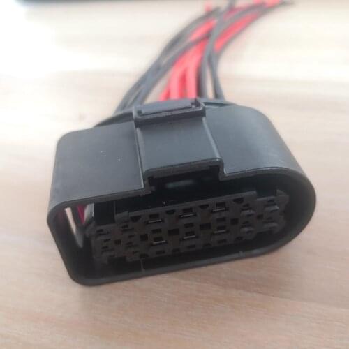 1/2/4pcs 14 Pin/Way Xenon Headlamp Light Connector Plug With Wire Cable Pigtail For VW AUDI A4 A6L Q5 Q7 3C0 973 737 3C0973737