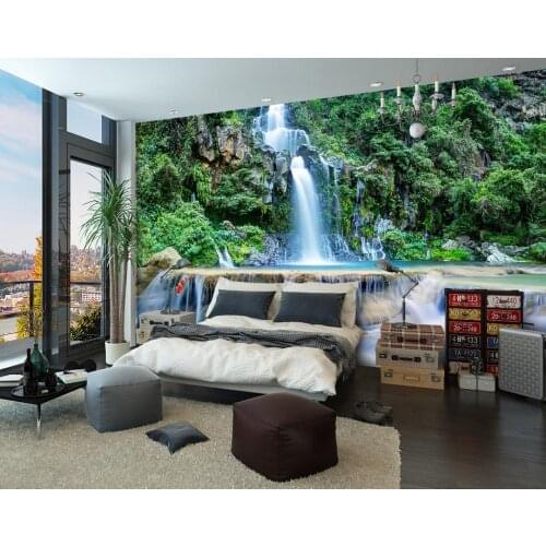 3d wallpaper for room Mountain waterfalls water fresco landscape background wall photo wallpaper for walls custom 3d wallpaper