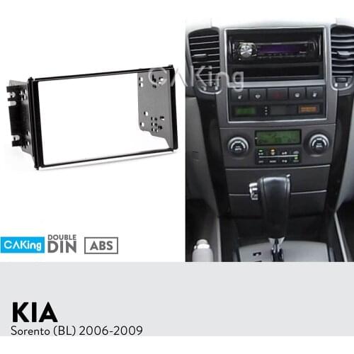 Double Din Car Fascia Radio Panel for KIA Sorento (BL) 2006-2009 Dash Kit Install Adapter Console Facia Plate Bezel Cover Trim