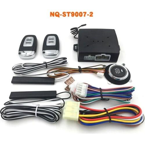 Owo Way Car Alarm System with Engine Start LCD Remote Control Key Fob Case For B9 with silicone cover NQ-ST9007