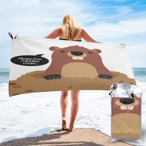 Wearable Bath Towel Groundhog Den Groundhog Day Soft and Absorbent Unique Towel for Hotel Home Bathroom Gifts Women Bathrob