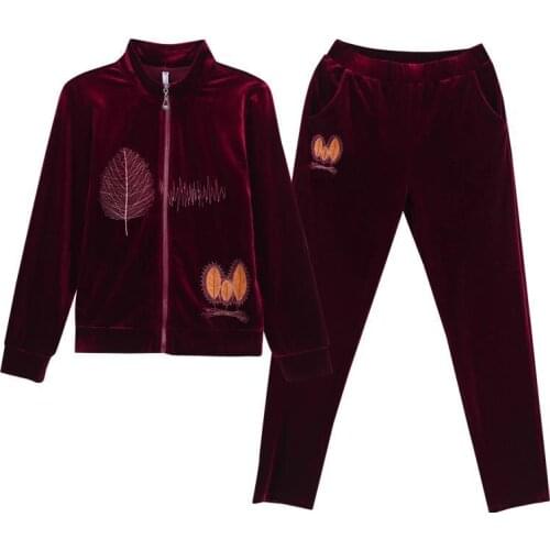 Velvet Tracksuit Women 3 Piece Set Autumn Winter Clothes 2021 Jacket Short Sleeve T-shirt Pants Jogging Suit Velour Womens Sets