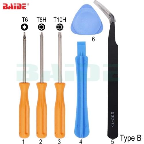 Security Screwdriver For Xbox One Xbox 360 PS3 PS4 Tamperproof Hole Repairing Opening Tool Screw Driver Torx T8 T6H T10H