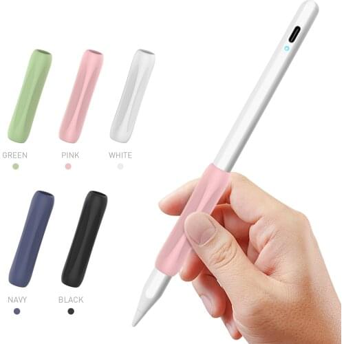 Stylus Grip Case Silicone Protective Sleeve Wrap for Apple 1/2 for ipad Shockproof Anti-scratch Non Slip Touch Screen Pen Cover
