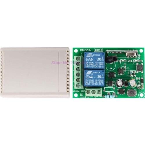 Dhl or fedex 50pcs 433 Mhz Universal Wireless Remote Control Switch AC 85V ~ 250V 110V 220V 2CH Relay Receiver Module and RF