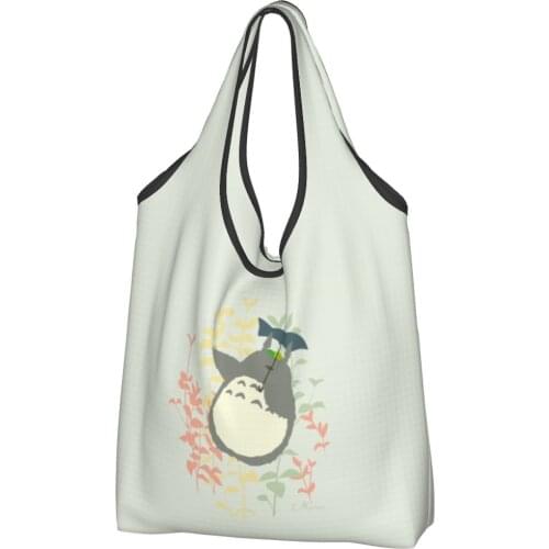 Totoros Lovely Cat Canvas Bag Woman Shoulder Bag Anime Ins Shopper Bag