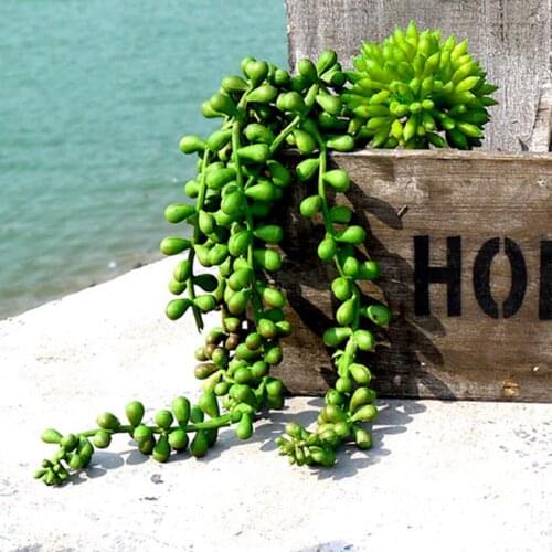 Artificial Plant Green Beads Chains Plant Artificial Hanging Plant String Of Pearls Fake Succulent Plant Home Wedding Decor