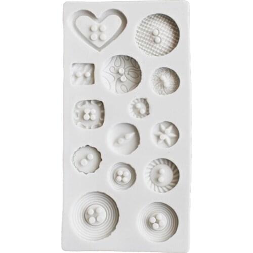 Exquisite Button Shape Chocolate Candy Sugar Craft Paste Mold Cake Decorating Tools Family Art Silicone Soap Molds Home