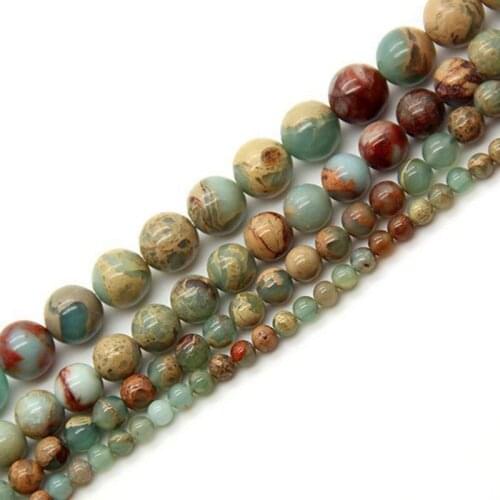 4-18mm Round Light Blue Shoushan Jaspers Beads Natural Stone Beads For Jewelry Making Beads 15'' Needlework DIY Beads Trinket