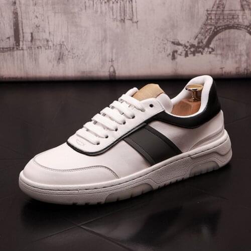 Concise Fahsion Mens White Leisure Shoes Round Toe Designer Mixed Color Street Daily Skateboard Sport Zapatos For Male ERRFC
