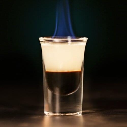 6 pcs*25ml Bullet Cup Liquor Swallow Cup Wooden Stand Cocktail Wine One Shot Shot Glass Bar Glass Set