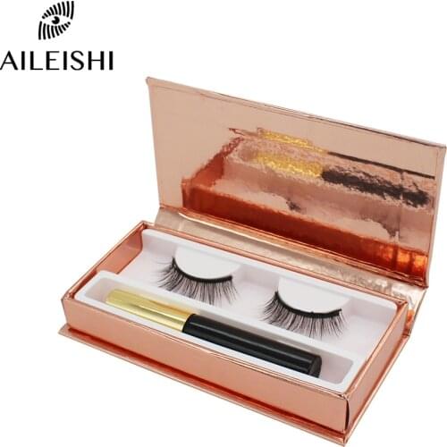 1 Pair 3D Natural Magnetic Eyelashes set with Magnetic Liquid Eyeliner & Magnetic Lashes Set Waterproof Long Lasting Eyelash