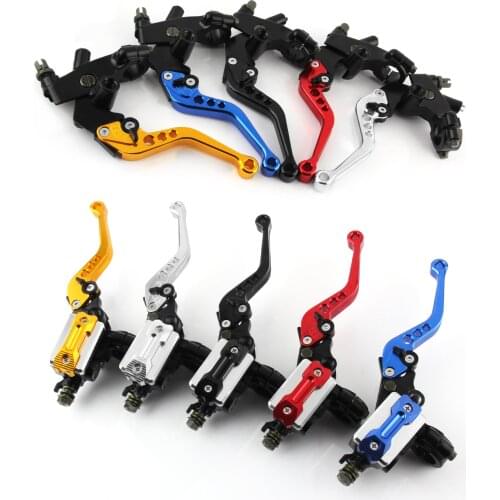 7/8" Motorcycle Hydraulic Brake + Clutch Master Cylinder Reservoir Lever Set For Harley For Honda Yamaha Kawasaki Suzuki
