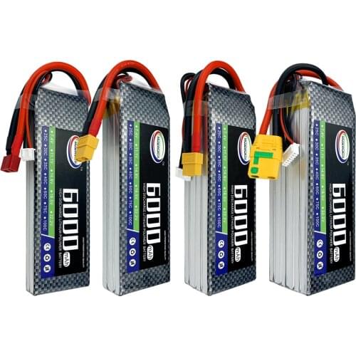 NEW 3S Lithium Batteries 11.1V 6000mAh 60C 75C 100C RC Toys LiPo Battery 3S For RC Helicopter Aircraft Car Drone