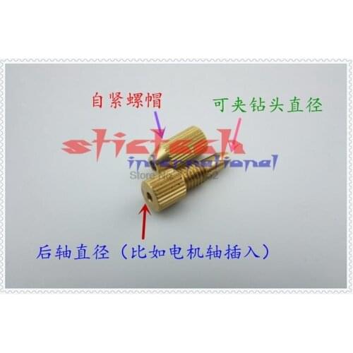 By dhl or ems 1000pcs Brass Electric Shaft Clamp Fixture Chuck For 0.7mm-3.2mm Drill Micro Drill Bit Clamp Fixture Chuck