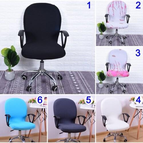 Swivel Chair Cover Elastic Removable Printed Chair Cover for Computer Office A1