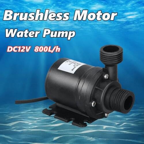 Professional Ultra Quiet Mini DC 12V Lift 5M 800L/H Brushless Motor Submersible Water Pump Multifunction Threaded Water Pump