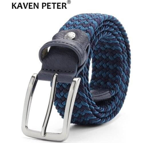 Men Elastic Belt Striped Women Stretch Belt For Unisex Knitted Braided Long Belt Extend 160 CM Belt Factory Directly Price