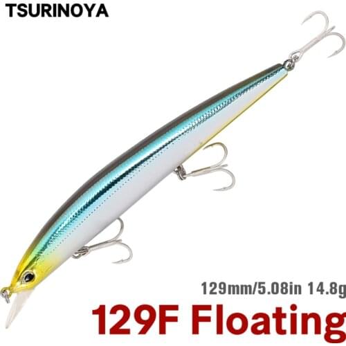 TSURINOYA DW31 Fishing Lure 12.9cm 14.8g Artificial Minnow Hard Bait for Saltwater Floating 1.0m Professional Quality Swimbait