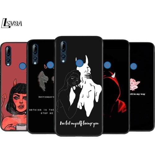 Silicone Cover Little Devil Horns For Honor 9 9X Lite 9S 9A 9C 8 8A Prime 8X MAX 20 30 7A 7C Pro Plus Phone Case
