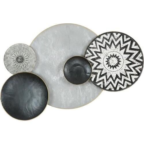 Modern minimalist living room wall decor elegant gray tone design sofa background hanging pendent fashion combination