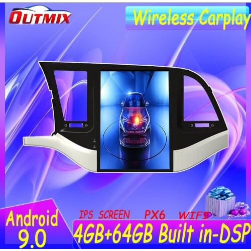 Tesla Vertical Screen 4+64G Android 9 Car DVD Multimedia Player GPS Navigation For HYUNDAI Elantra 2016-2020 Carplay Radio Dsp