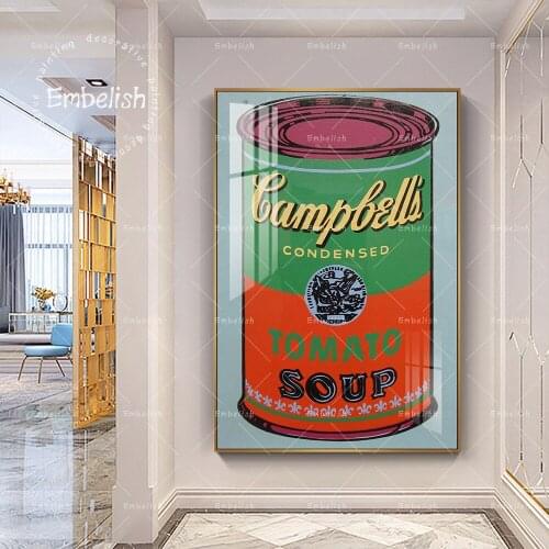 Embelish Tomato Noodle Vegetables Soup By Andy Warhol Print Canvas Paintings For Living Room Home Decor Pictures Bedroom Posters