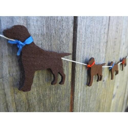 Felt Labrador, Dog Lovers Garlands Christening buntings nursery banners wedding birthday bridal baby shower, Holiday banners