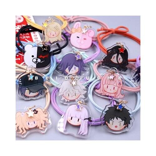 Anime Danganronpa Nagito Komaeda Monokuma Enoshima Junko Acrylic Cute Head Rope Headwear Accessories Hair Ring Cosplay